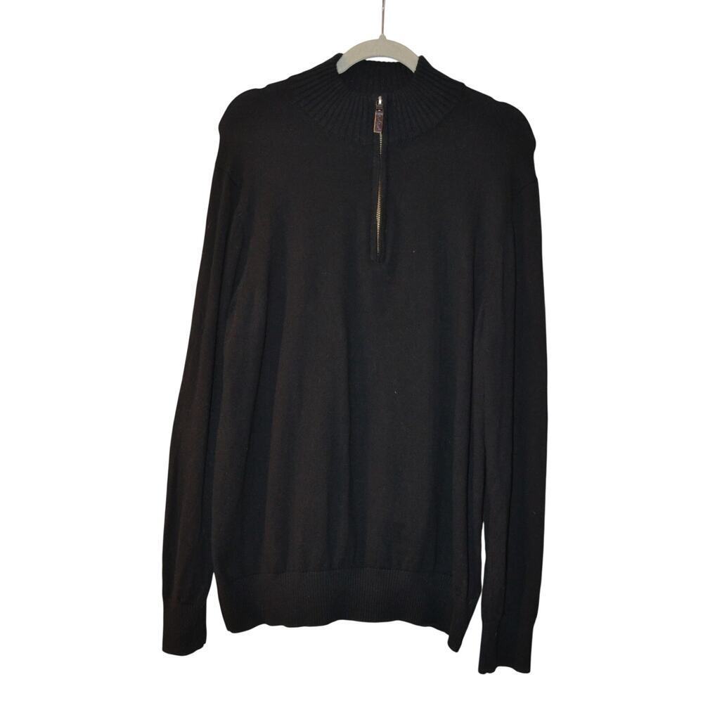 Eddie Bauer Cotton Cashmere Quarter Zip Size Large
